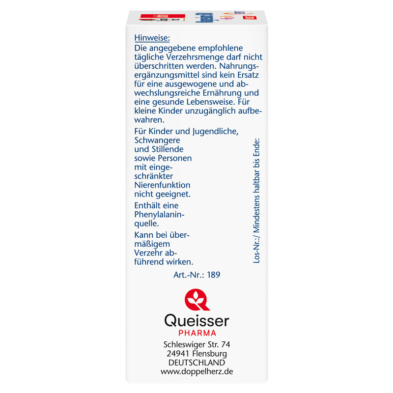 Doppelherz aktiv Magnesium 500 + B12 + D3 DIRECT 20 St Pellets