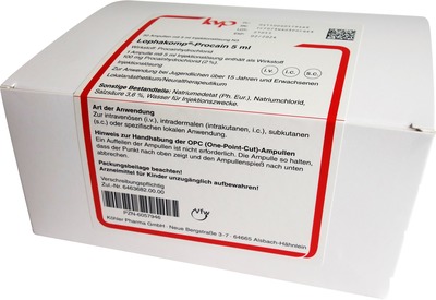 LOPHAKOMP Procain 5 ml Injektionslösung 50X5 ml Injektionslösung