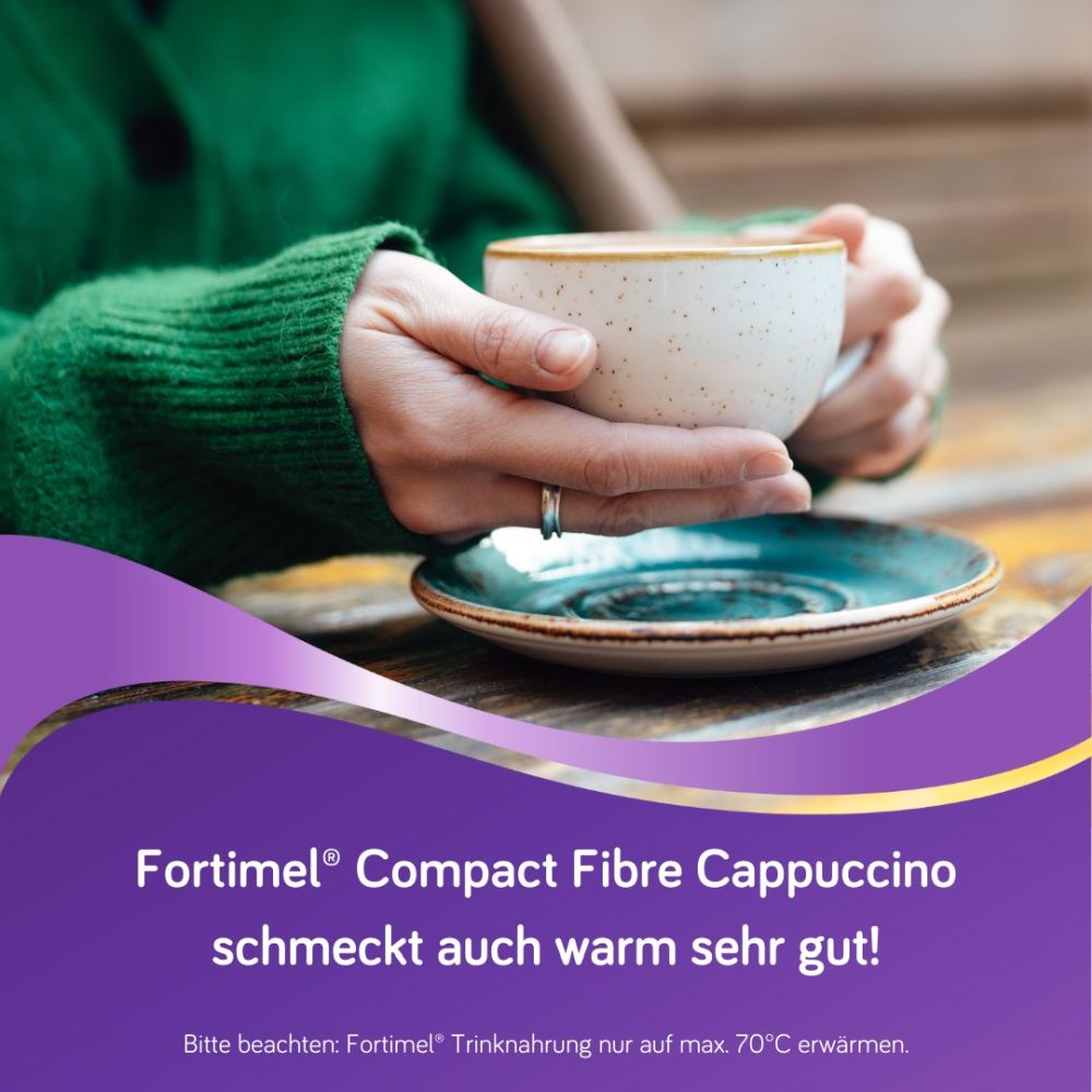 Fortimel Compact Fibre 2.4 Trinknahrung Cappuccino 8X4X125 ml Flüssigkeit