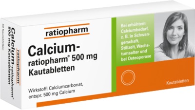 Calcium-ratiopharm 500mg 100 St Kautabletten