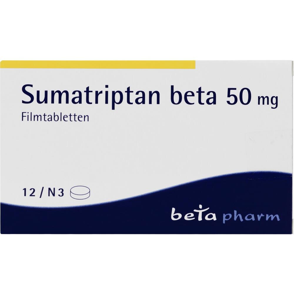 Sumatriptan beta 50mg 12 St Filmtabletten