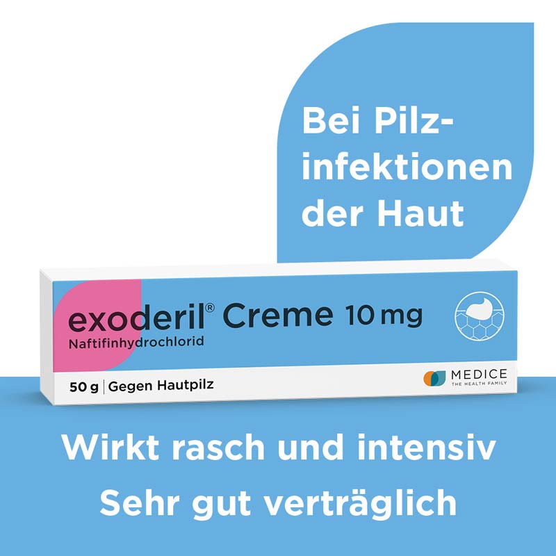 exoderil Creme bei Pilzinfektionen der Haut 50 g Creme