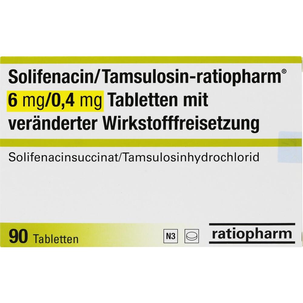 Solifenacin/Tamsulosin-ratiopharm 6 mg/0,4 mg 90 St Tablette mit veränderter Wirkstofffreisetzung