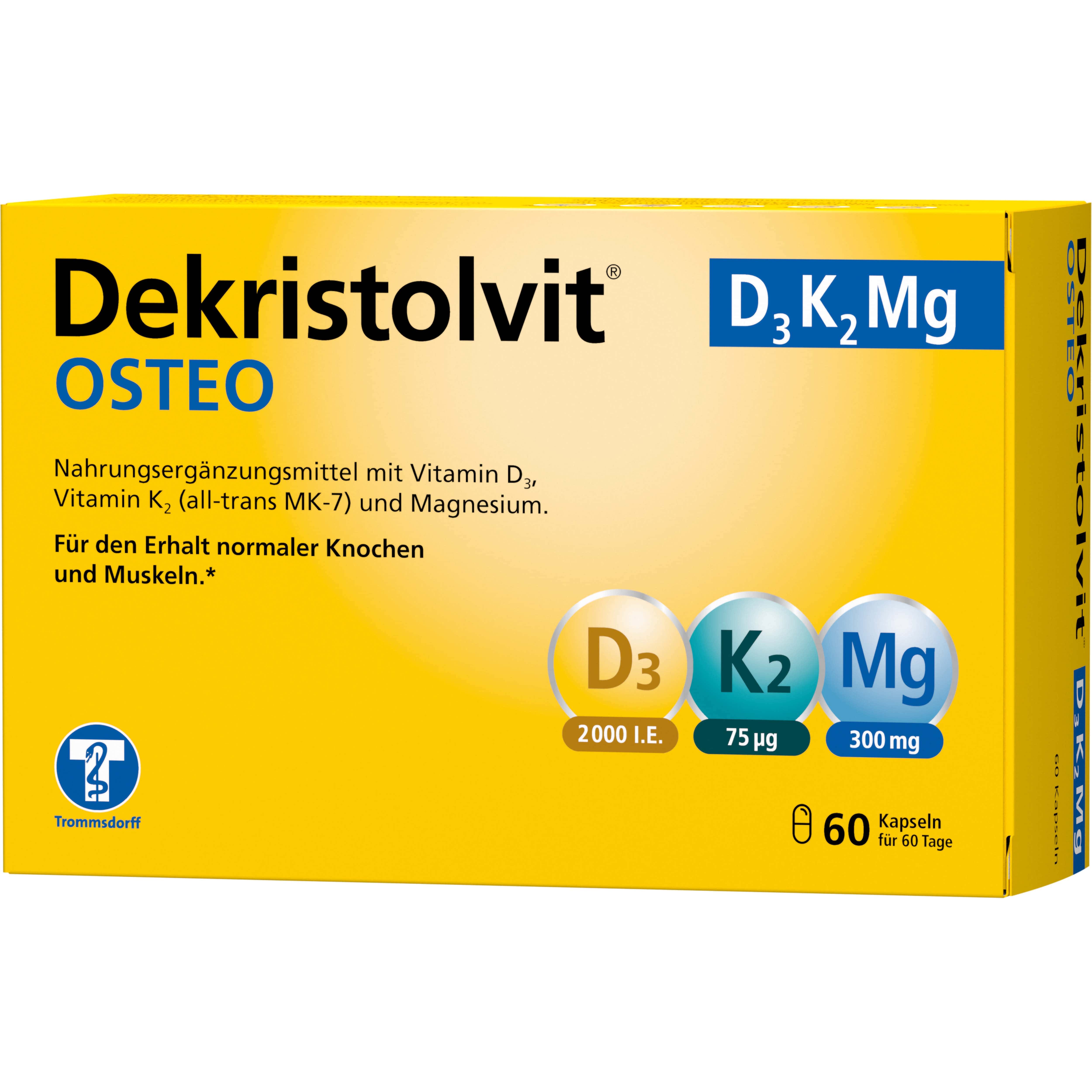 Dekristolvit OSTEO D3 K2 Mg 60 St Kapseln
