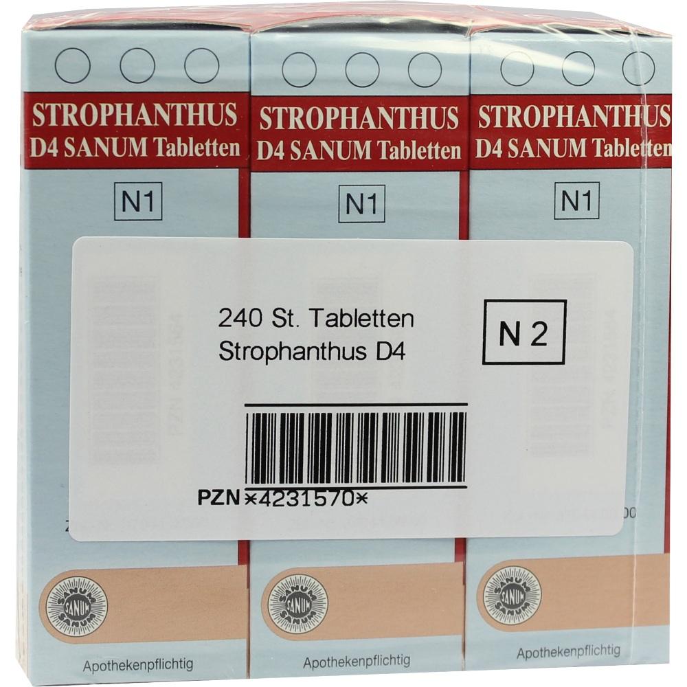 STROPHANTHUS D 4 Sanum Tabletten 3X80 St Tabletten