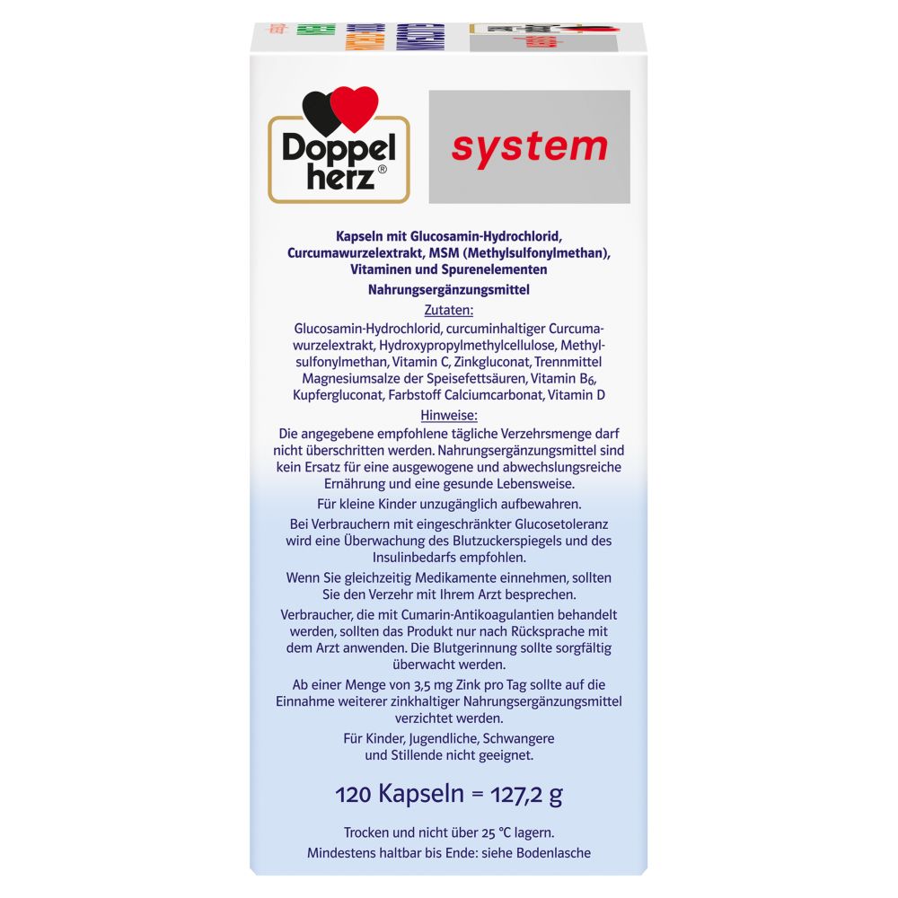 Doppelherz system GLUCOSAMIN 1000 + CURCUMA 120 St Kapseln