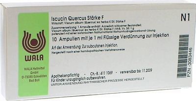 Iscucin Quercus Stärke F Ampullen 10X1 ml Ampullen