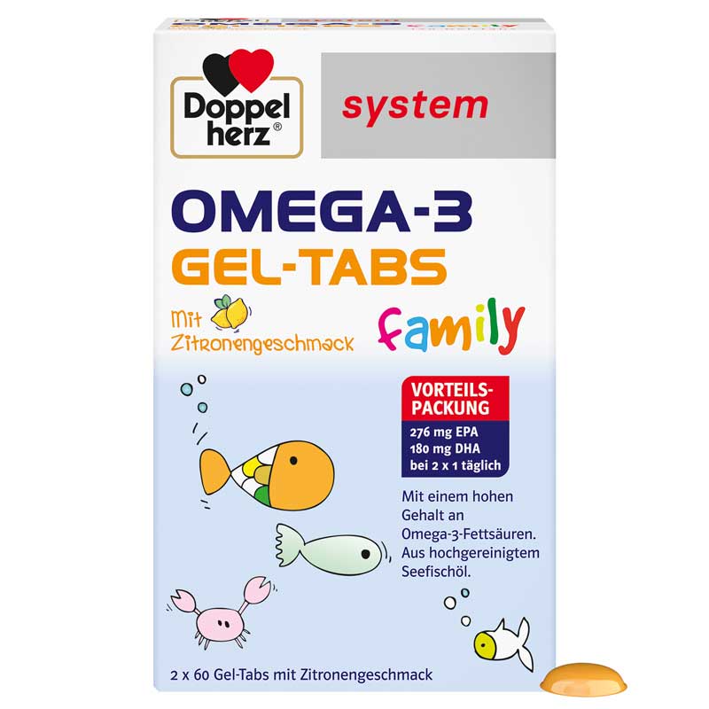 Doppelherz system OMEGA-3 GEL-TABS family  120 St Kautabletten