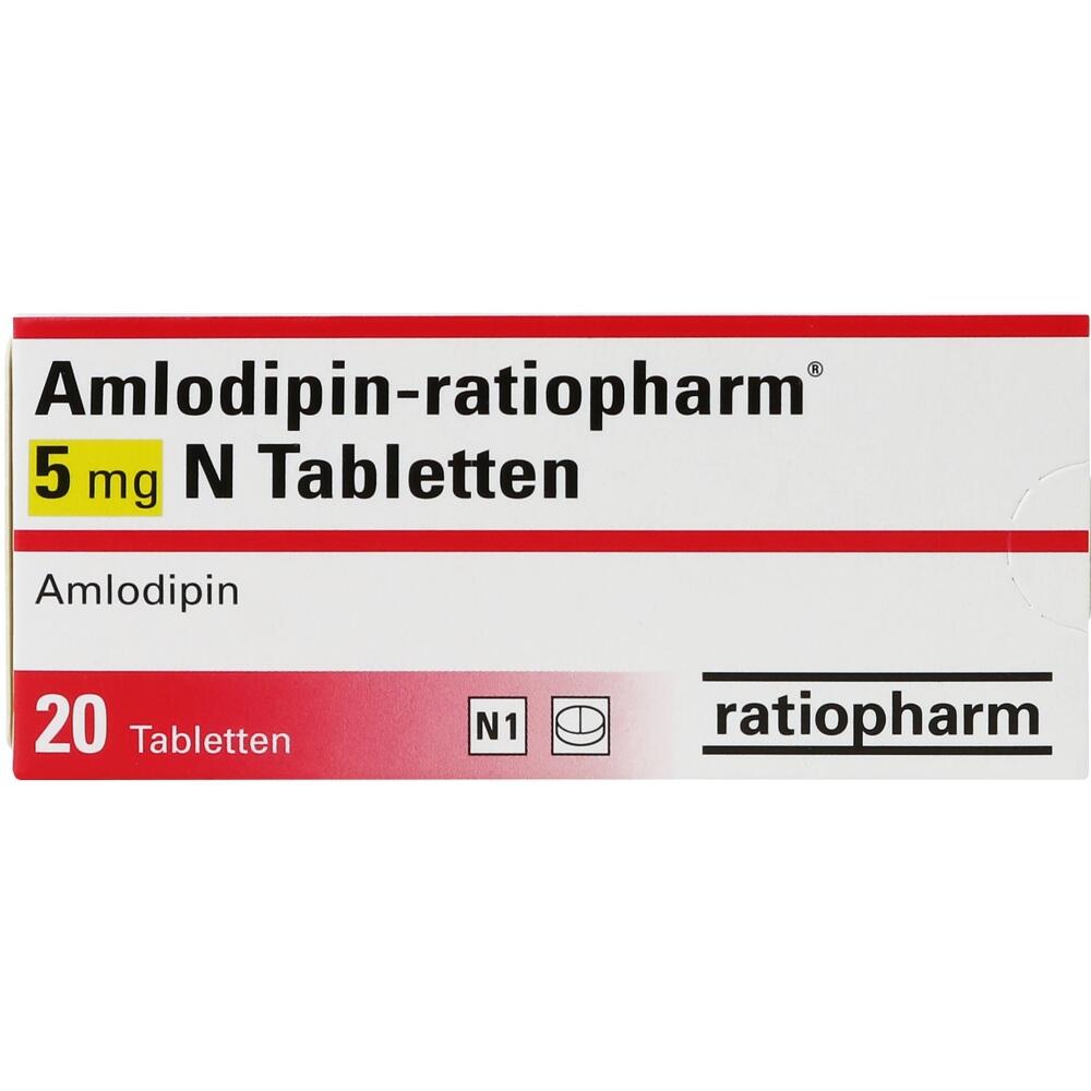 Amlodipin-ratiopharm 5mg N 20 St Tabletten