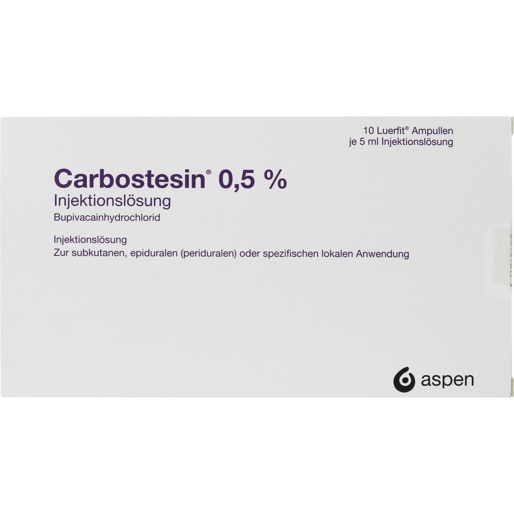 CARBOSTESIN 0,50% Luerfit Injektionslsg.Ampullen 10X5 ml Injektionslösung